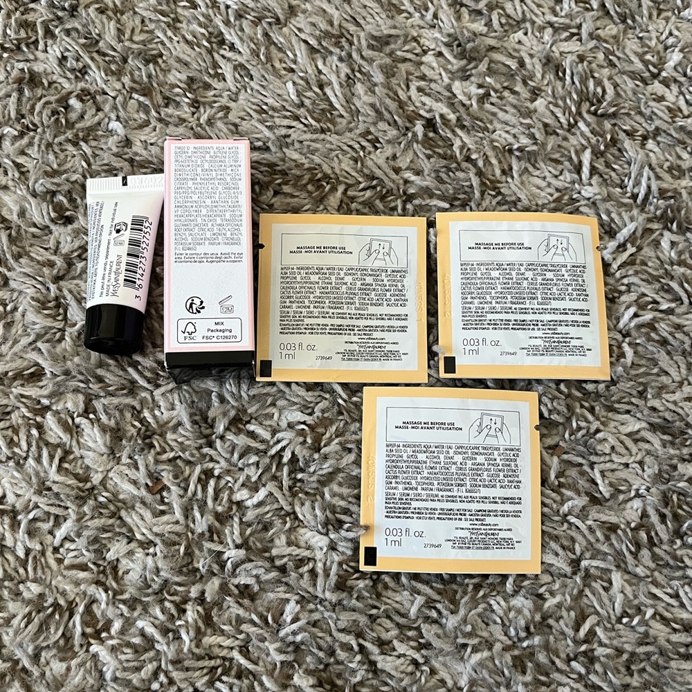 Bundle of YSL Nu Glow in Balm, Light Up Serum, Night Reboot Serum Travel Samples - Picture 2 of 13